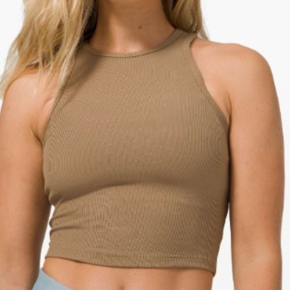 lululemon LA Front Racer Crop Tank Frontier Size 6 NWT